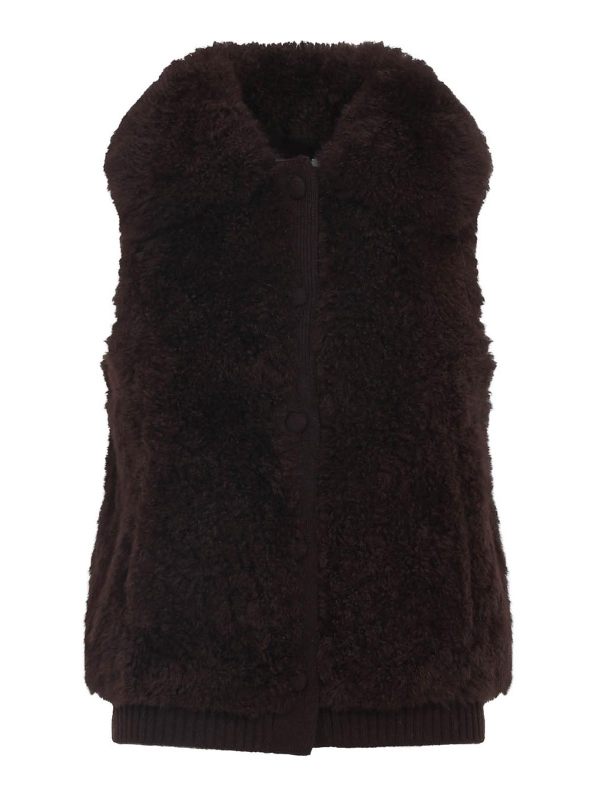 Yves Salomon Blouson En Cuir - Marron