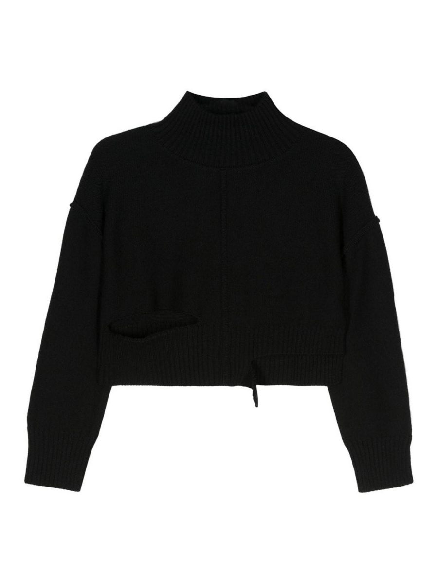 MM6 Maison Margiela Pull Col Rond - Noir