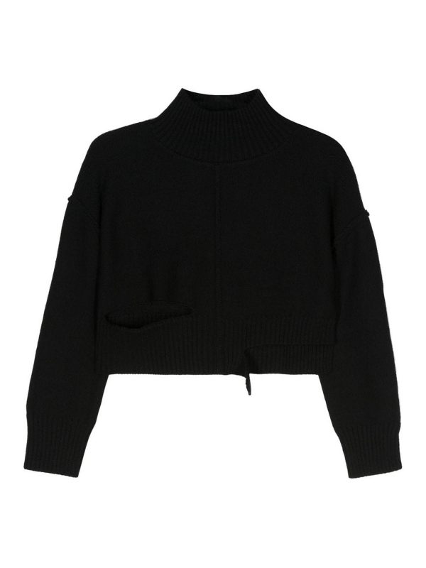 MM6 Maison Margiela Pull Col Rond - Noir