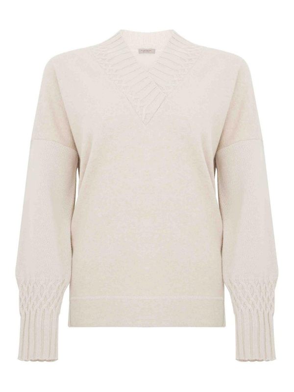 D. Exterior Pull Col Rond - Blanc