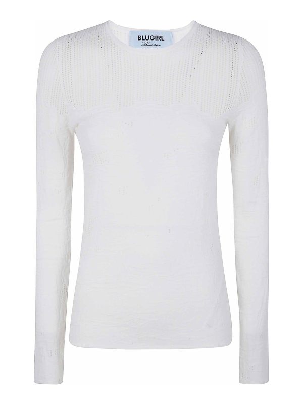 Blugirl Pull Col Rond - Blanc