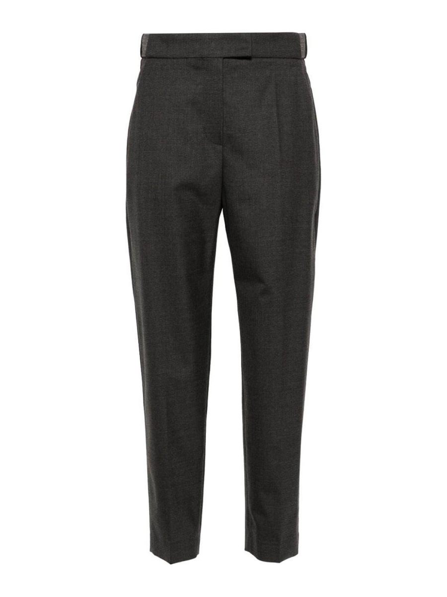 Brunello Cucinelli Pantalons Décontractés - Gris Foncé