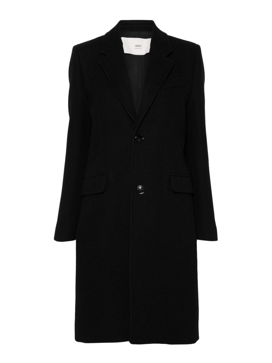 Ami Paris Manteau Court - Noir