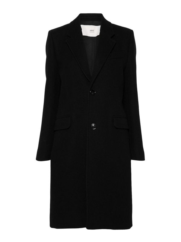 Ami Paris Manteau Court - Noir