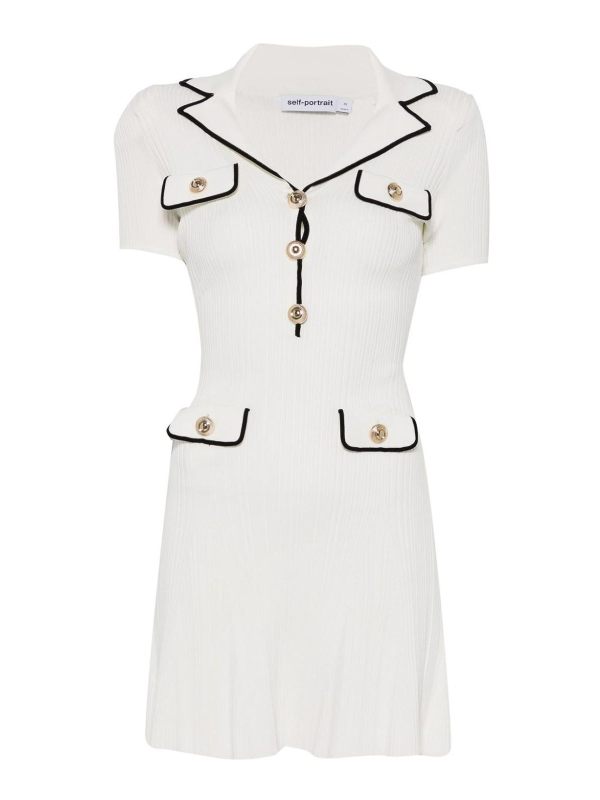Self Portrait Robe Courte - Blanc