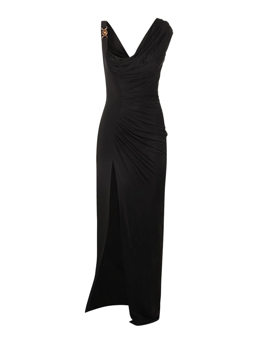 Versace Robe Au Genou - Noir