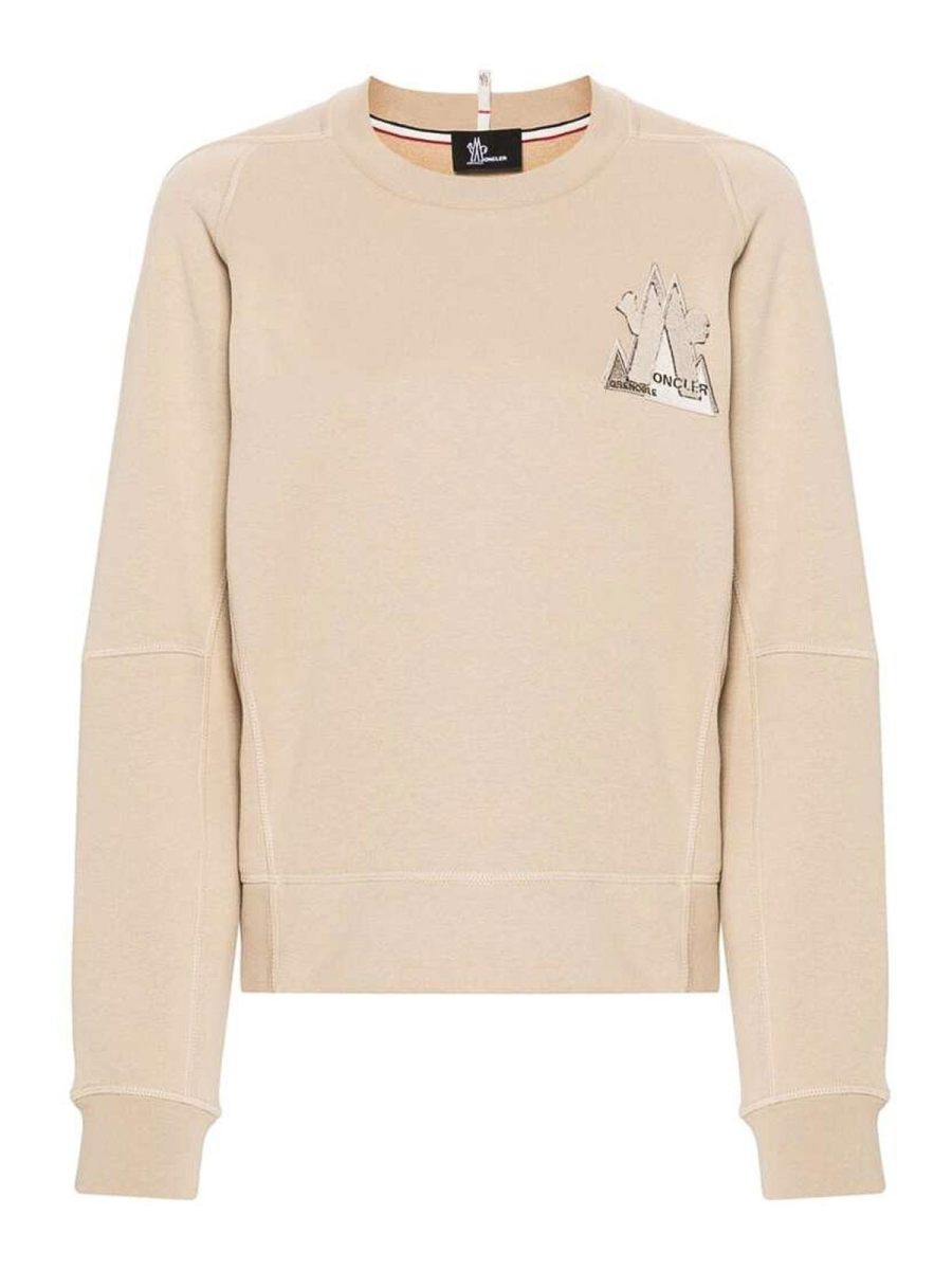 Moncler Grenoble Pull Col Rond - Bleu