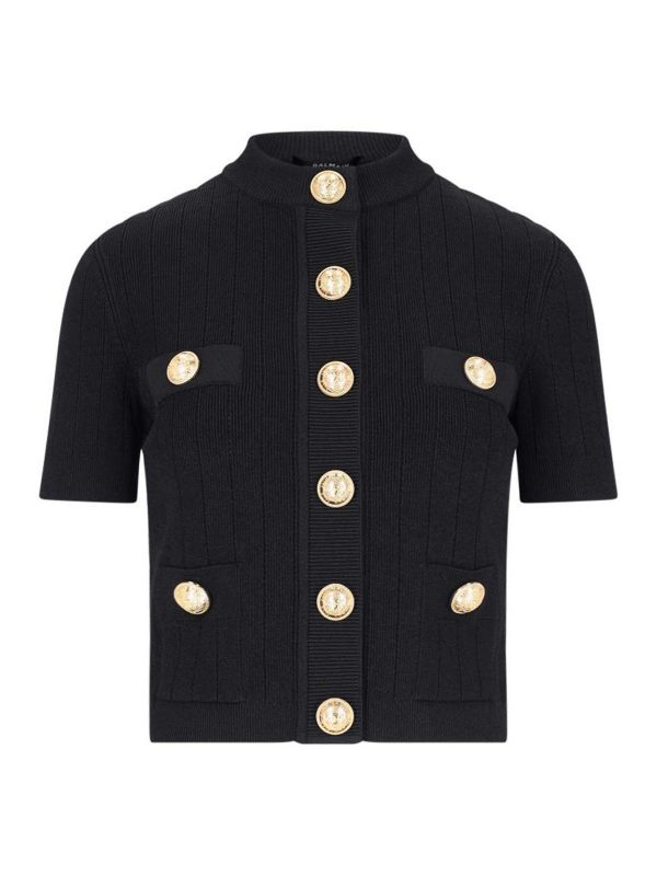 Balmain Pull Col Rond - Noir