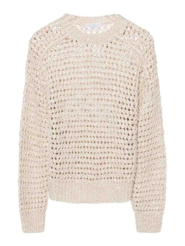 Brunello Cucinelli Pull Col Rond - Beige