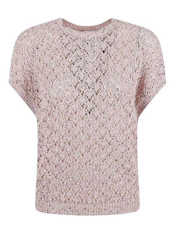 Eleventy Pull Col Bateau - Rose Clair