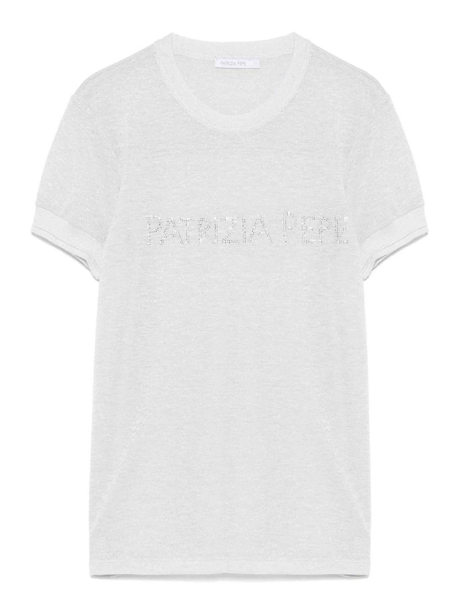 Patrizia Pepe Pull Col Rond - Blanc