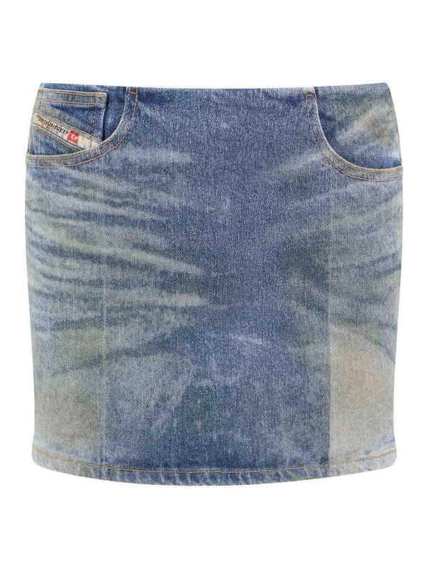 Diesel Jupe Midi - Bleu