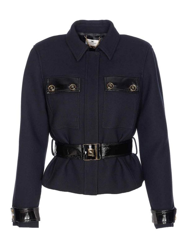 Elisabetta Franchi Veste Casual - Noir