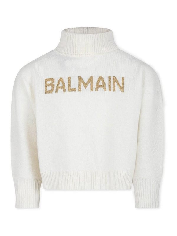 Balmain Pull Col Bateau - Blanc