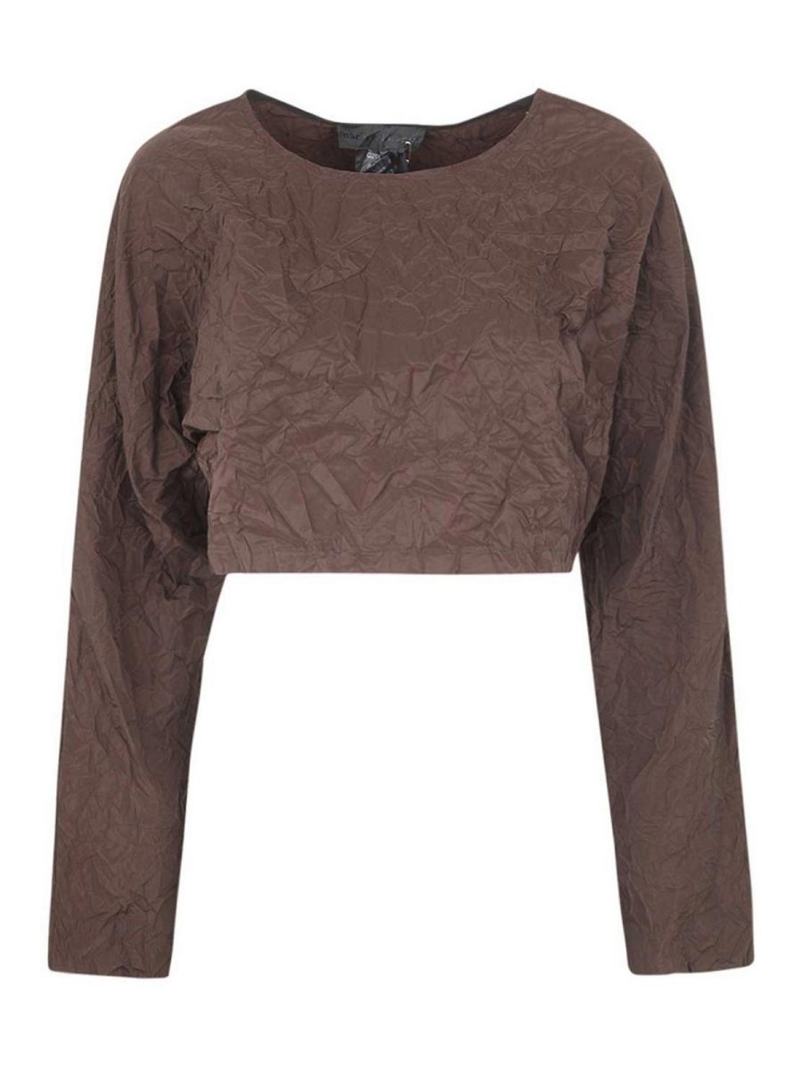 Maria Calderara Pull Col Rond - Marron