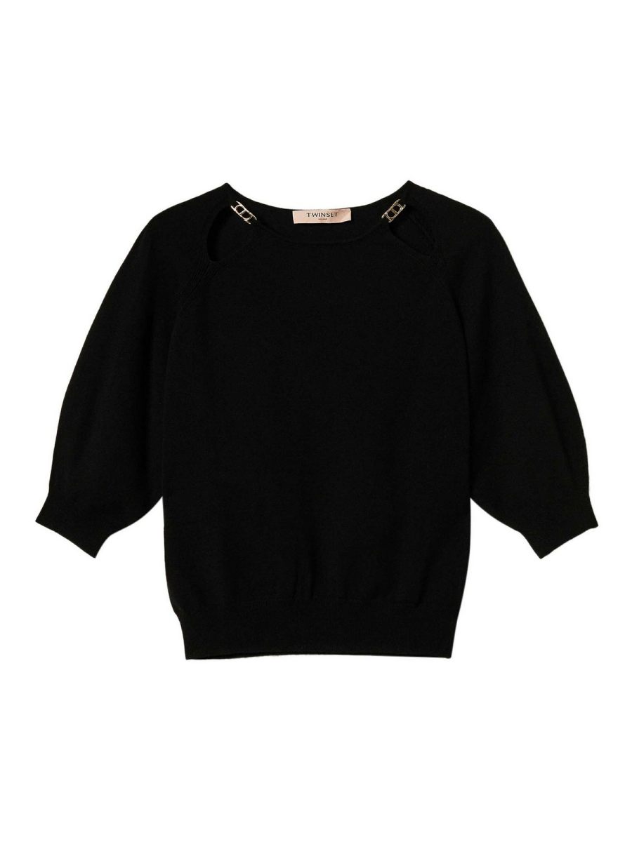 Twinset Pull Col Bateau - Noir