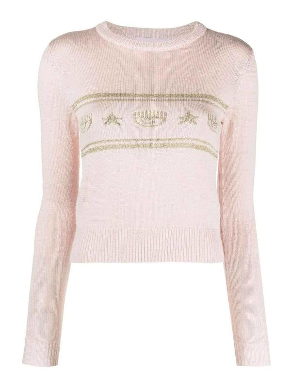 Chiara Ferragni Pull Col Bateau - Blanc