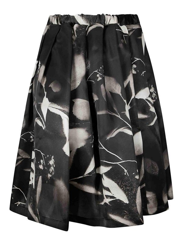 Comme Des Garcons Jupe Midi - Noir