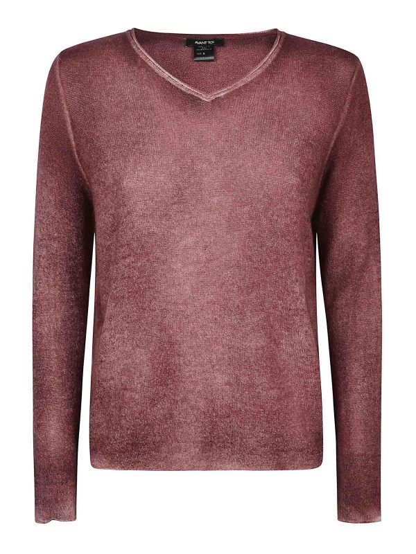 Avant Toi Pull Col Rond - Rouge Brun
