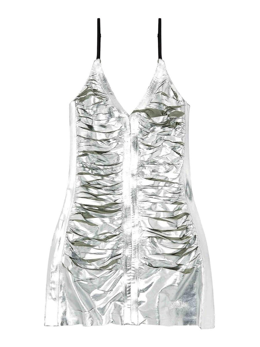 Diesel Robe Courte - Argent