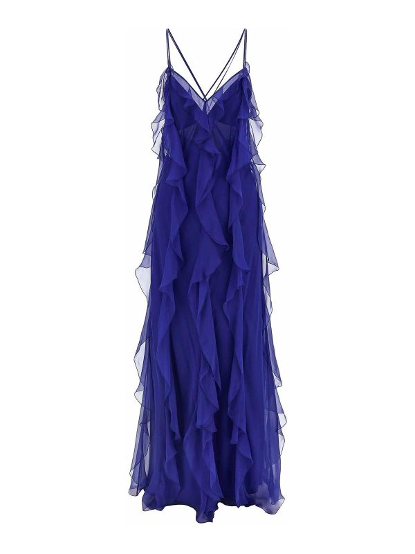 Alberta Ferretti Robe Au Genou - Bleu