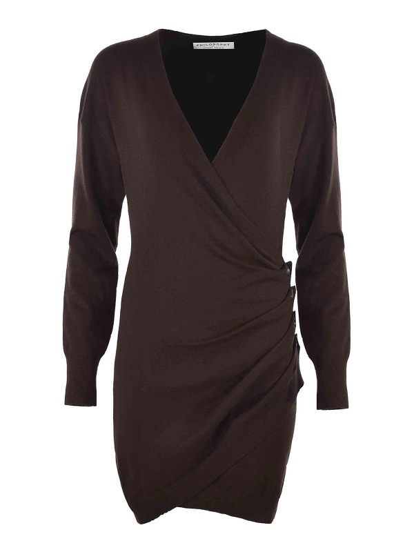 Philosophy di Lorenzo Serafini Robe Au Genou - Marron