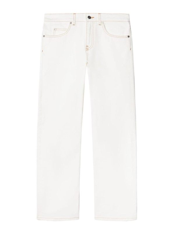 Off-White Jean Droit - Blanc