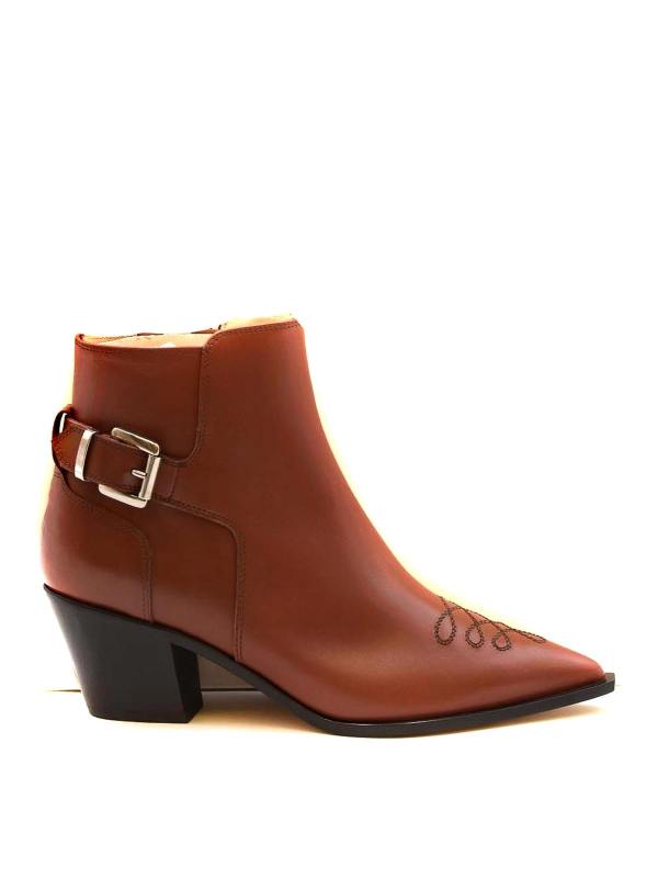 Walter Violet Bottines - Marron