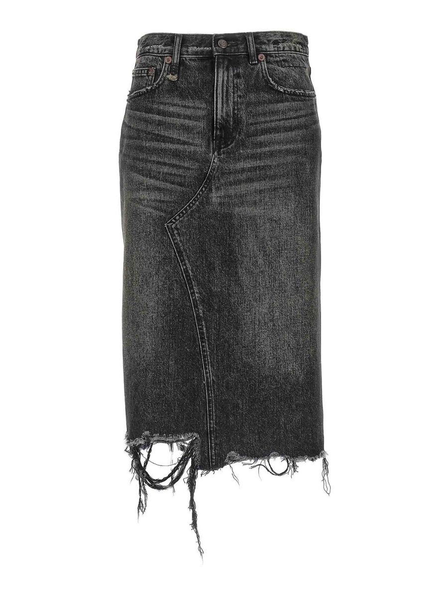R13 Jupe Midi - Noir