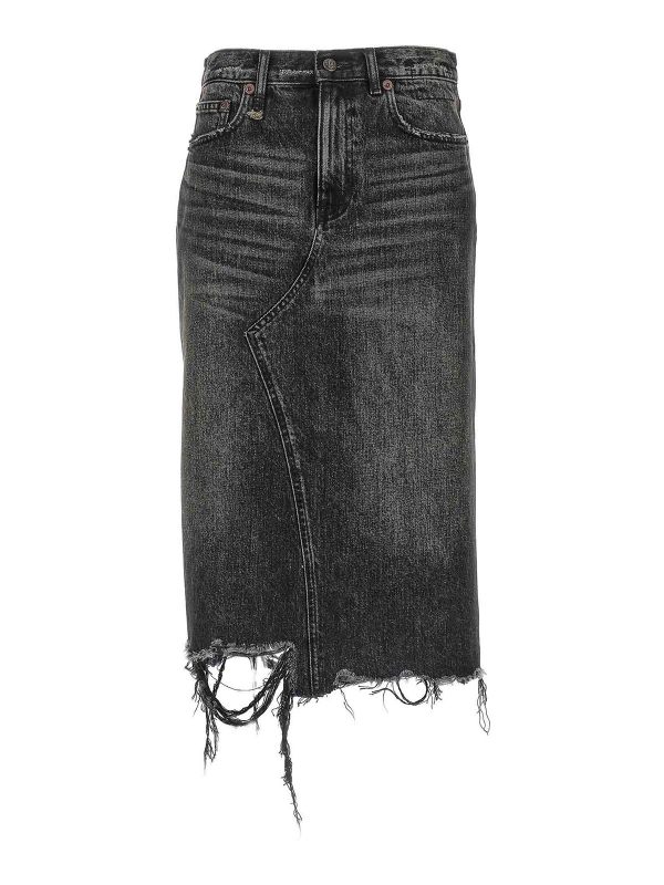 R13 Jupe Midi - Noir