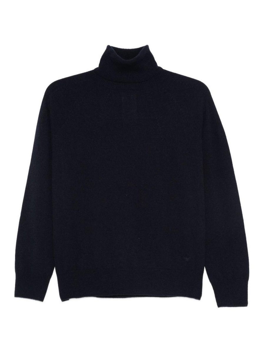 Emporio Armani Pull Col Roulé - Bleu