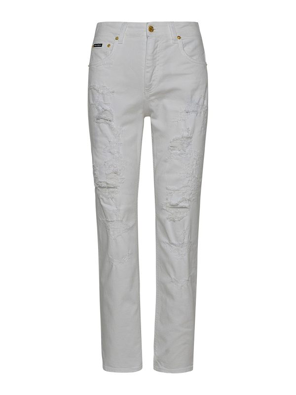 Dolce & Gabbana Jean Droit - Blanc