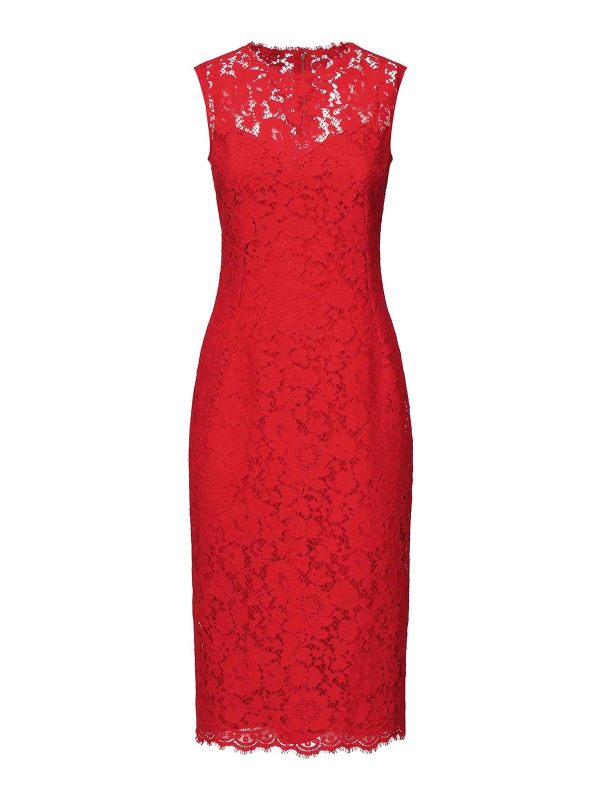 Dolce & Gabbana Robe Au Genou - Rouge
