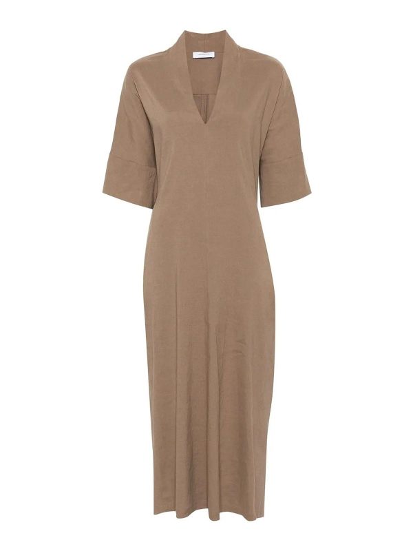 Fabiana Filippi Robe Au Genou - Marron