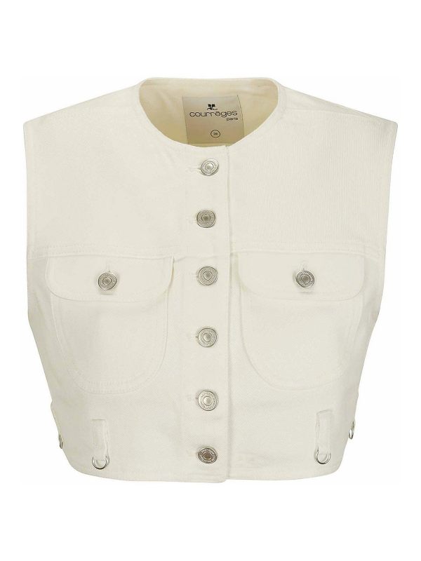 Courreges Gilet - Blanc