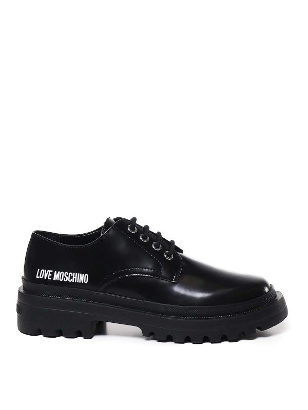 Love Moschino Chaussures À Lacets - Noir