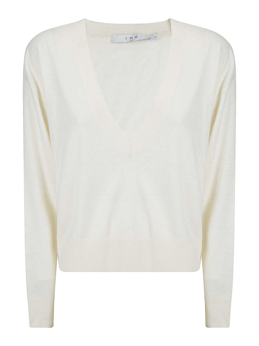 Iro Pull Col Bateau - Beige Clair