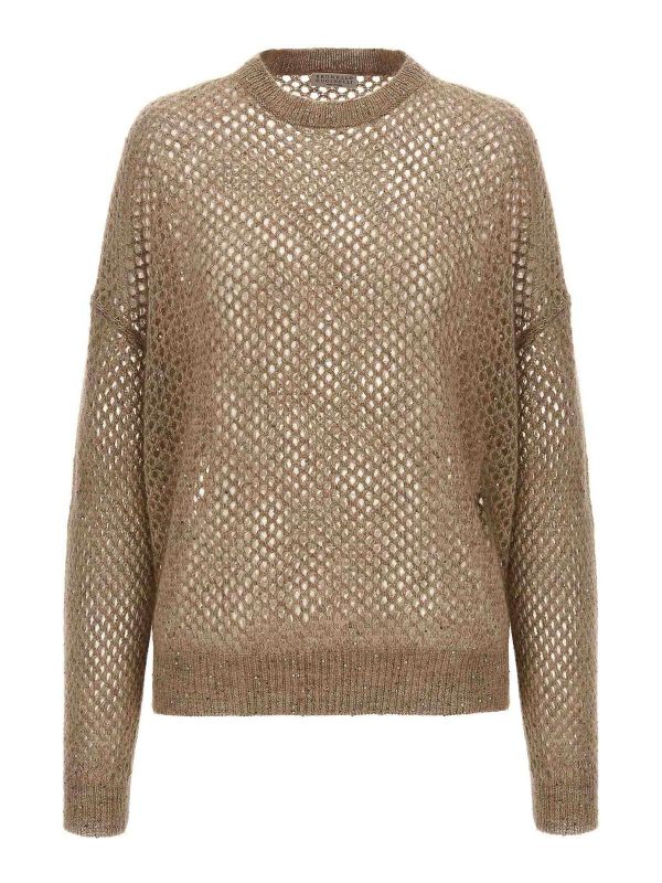 Brunello Cucinelli Pull Col Rond - Beige