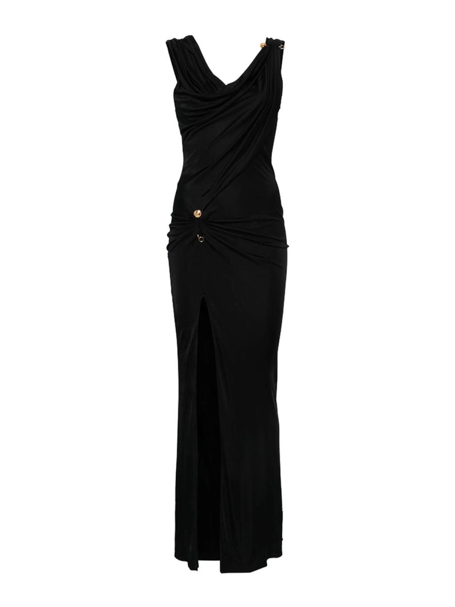 Versace Robe Au Genou - Noir