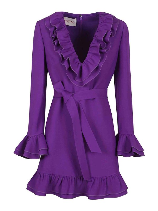 Valentino Garavani Robe Au Genou - Fuchsia