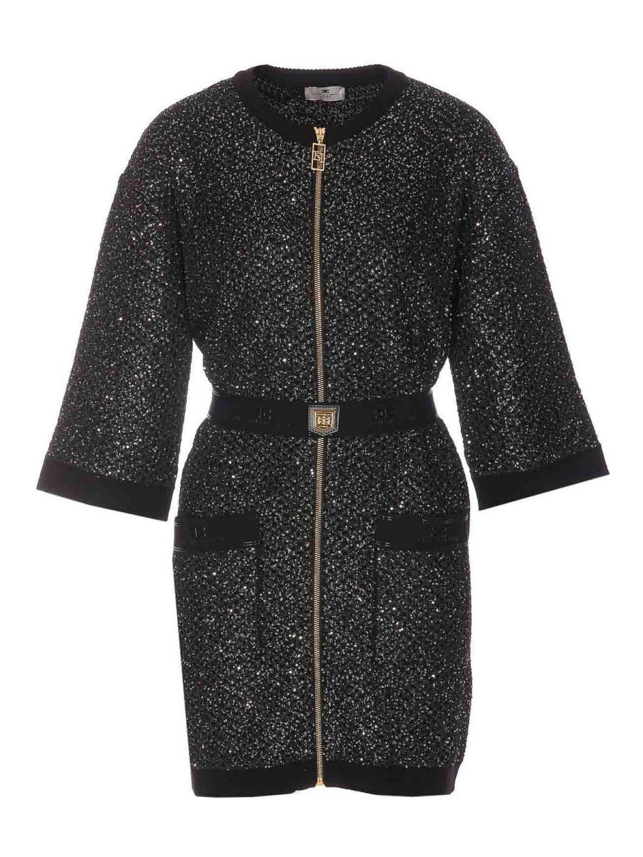 Elisabetta Franchi Robe Courte - Noir