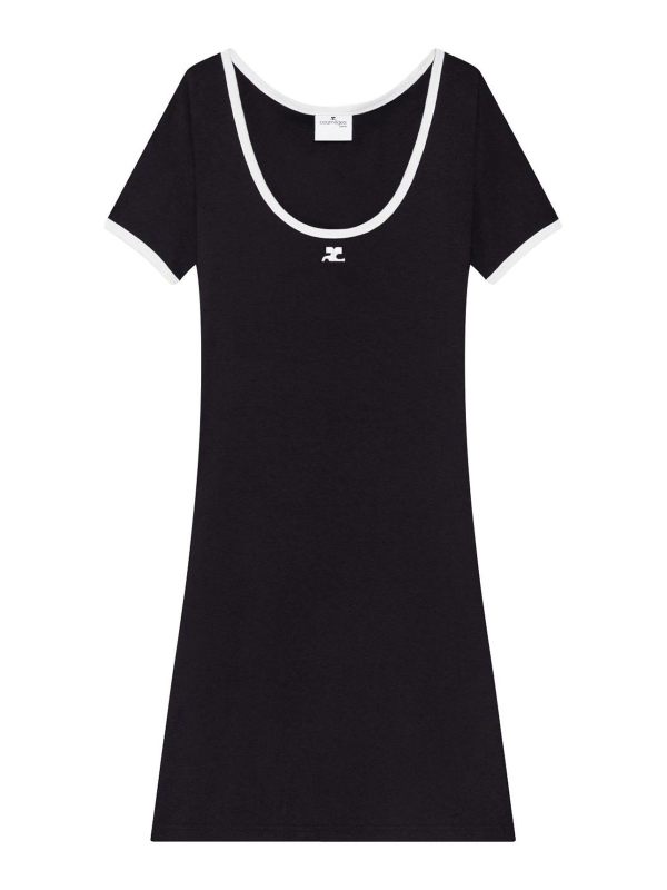 Courreges Robe Courte - Noir