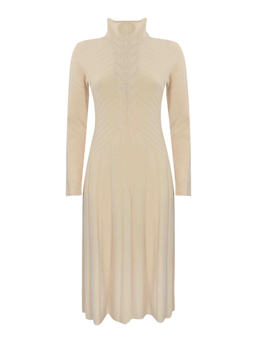 D. Exterior Robe Au Genou - Beige