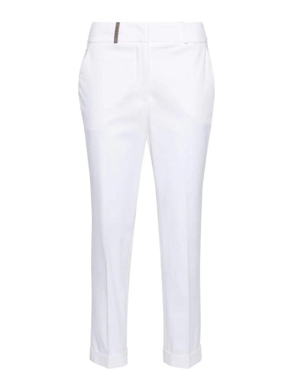 Peserico Pantalons Décontractés - Blanc
