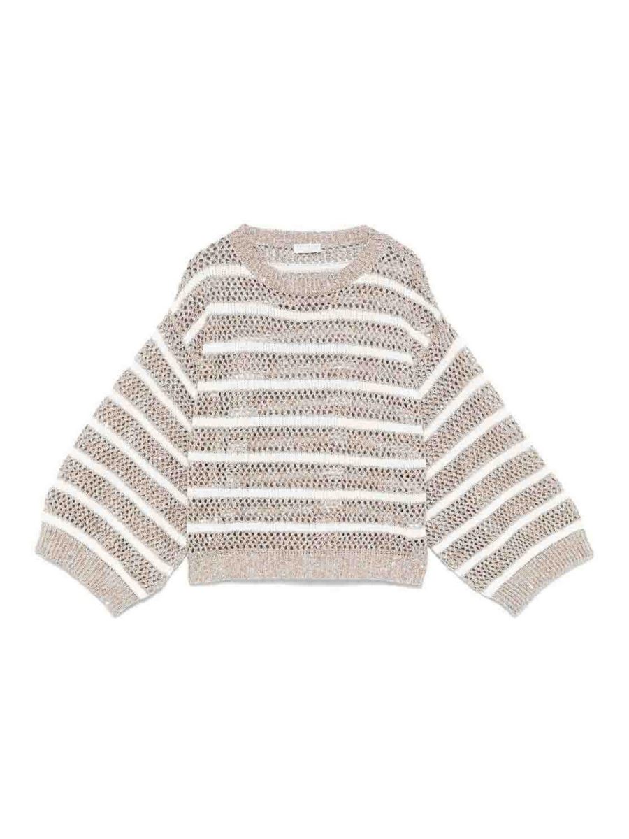 Brunello Cucinelli Pull Col Rond - Beige