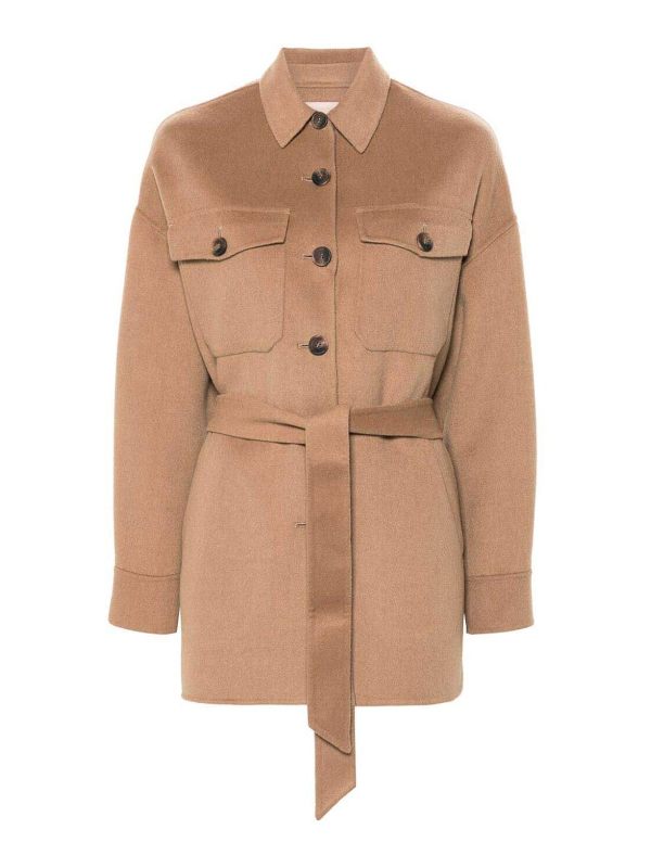 Twinset Manteau Au Genou - Marron