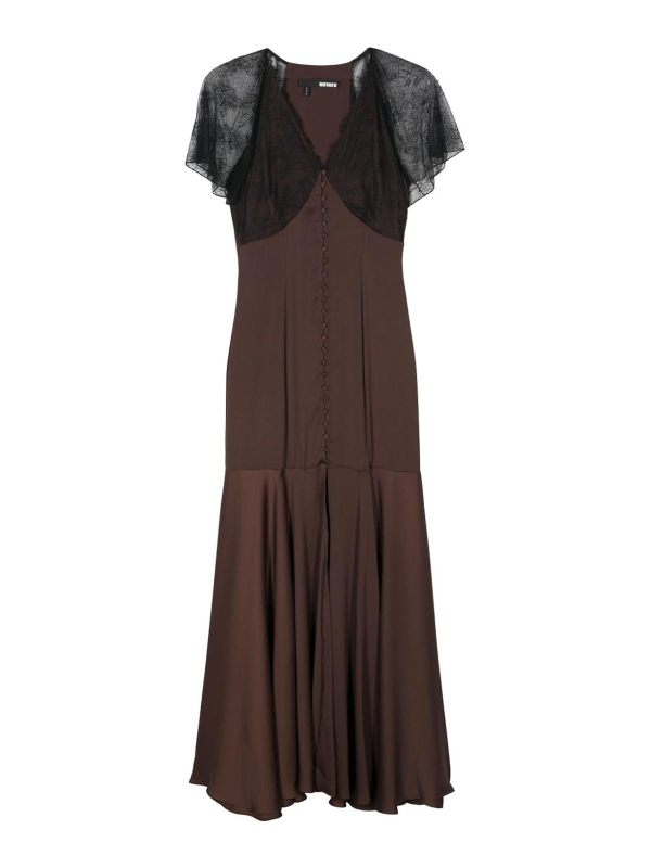 Rotate Birger Christensen Maxi Robe - Marron