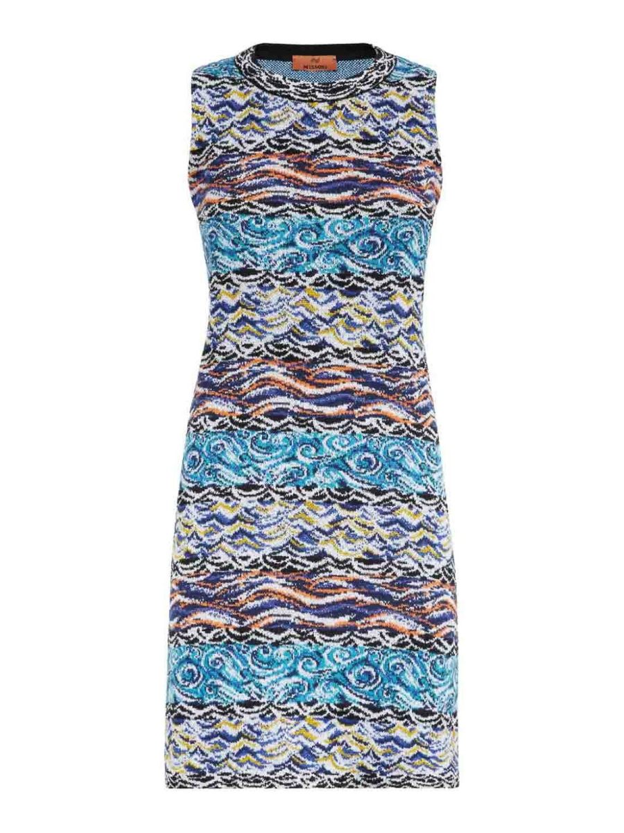 Missoni Robe Courte - Bleu