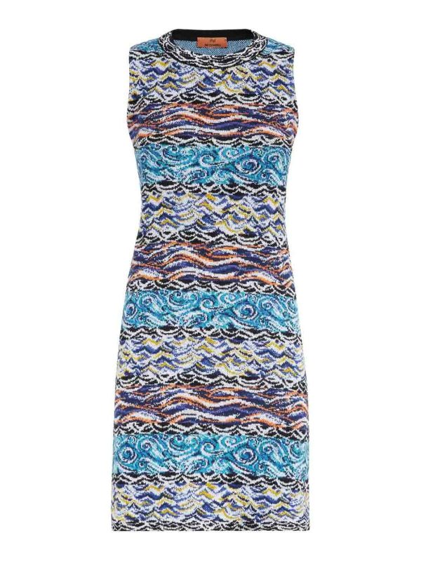 Missoni Robe Courte - Bleu