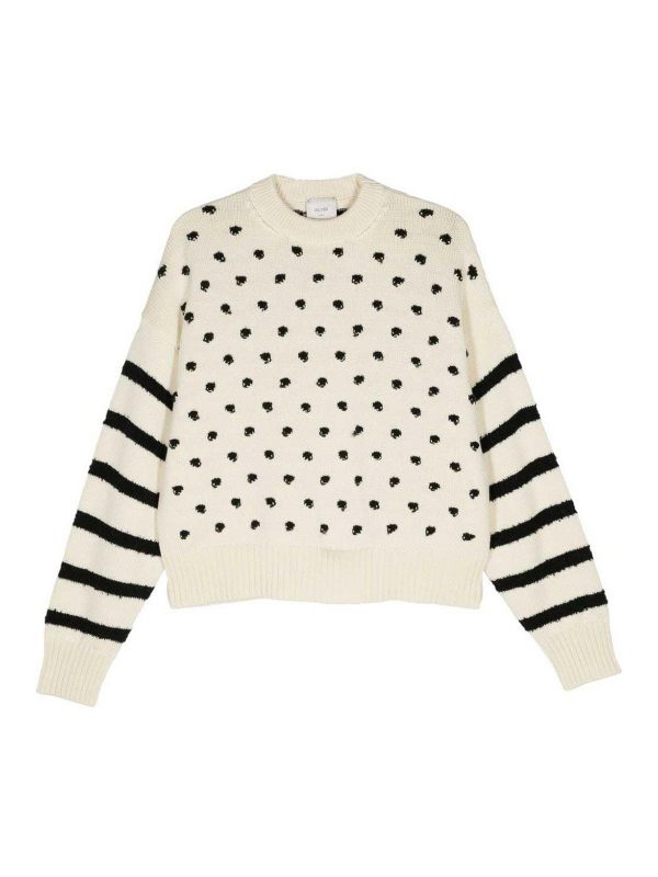 Alysi Pull Col Rond - Blanc